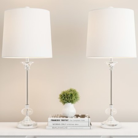 HASTINGS HOME Hastings Home Crystal LED Table Lamp Set 770875POZ